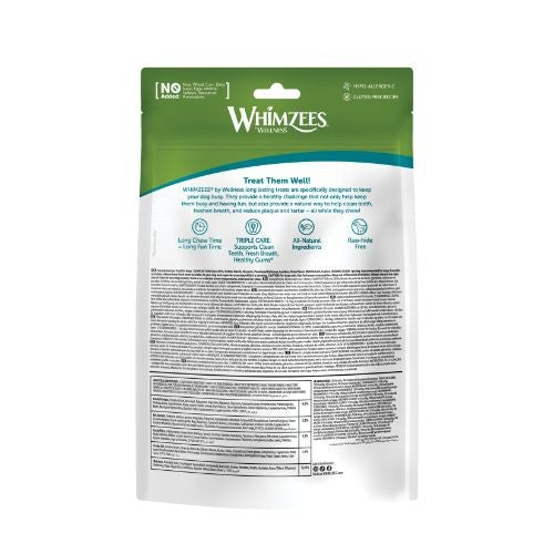 Whimzees Rice Bone 114mm Dental Dog Chew Treat Pack 9 Pack Whimzees