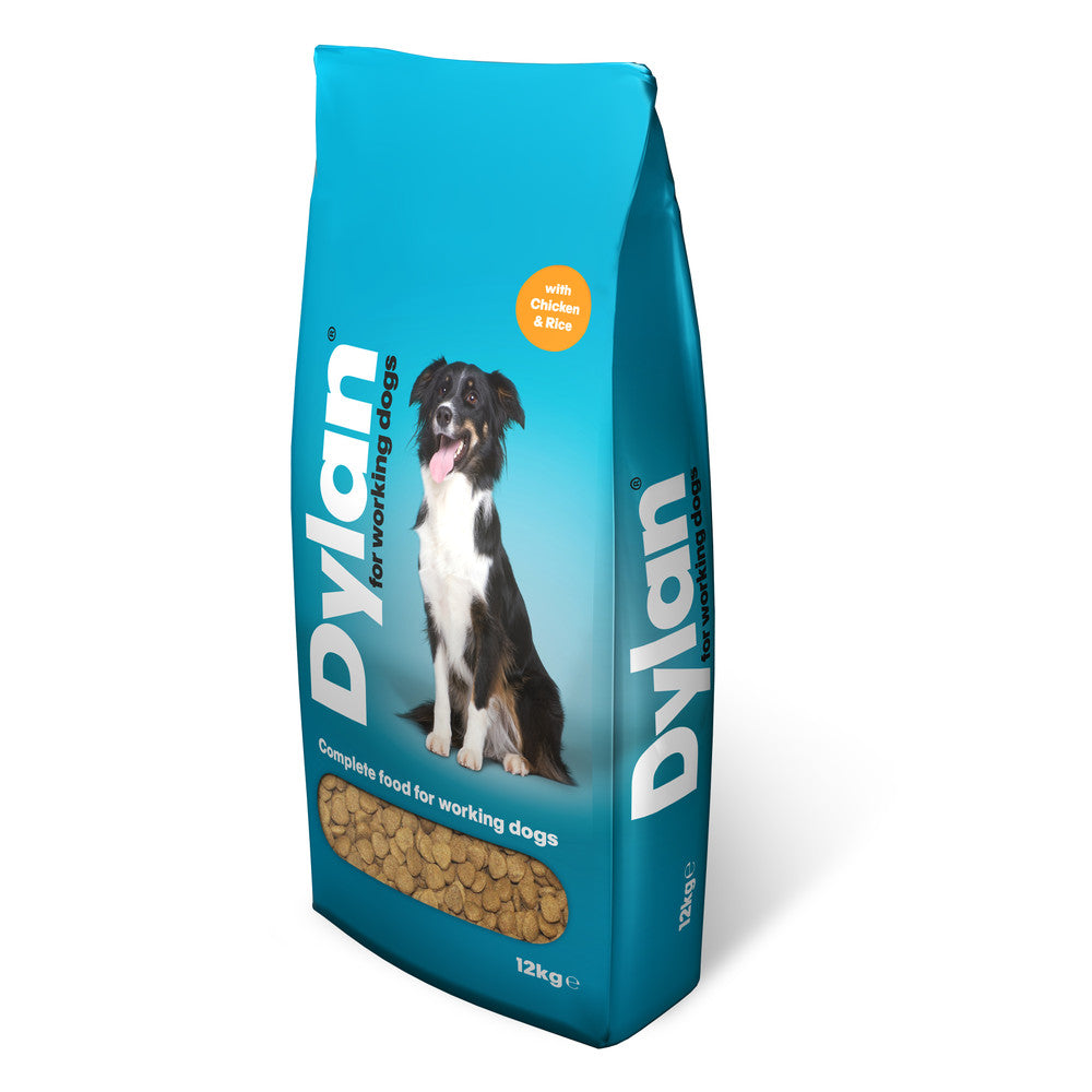 Dylan Complete Dry Dog Food for Working Dogs with Chicken and Rice 12kg Dylan Pets & Friends