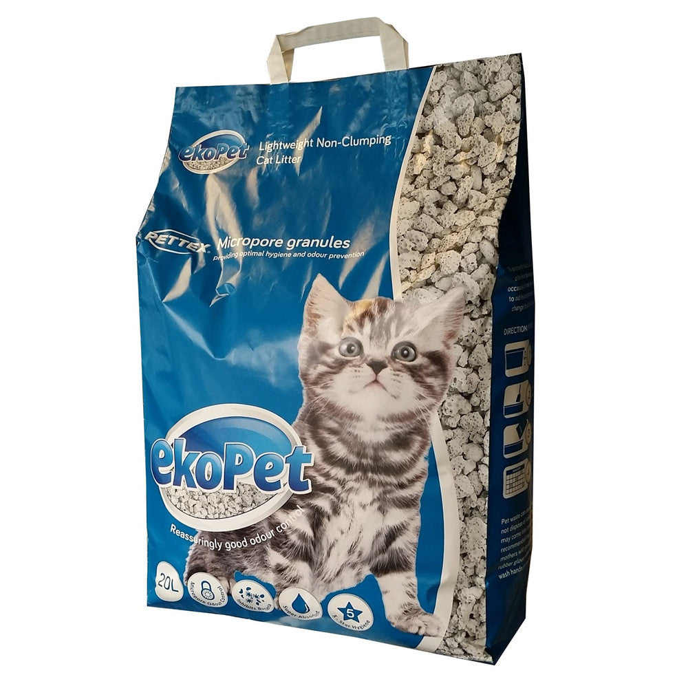 Lightweight non clumping cat litter store