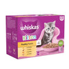 Whiskas 2-12 Months Kitten Food Pouches Poultry Selection in Jelly 12 x 100g