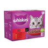 Whiskas Adult 1+ Cat Food Pouches Meat Selection in Gravy 12 x 100g