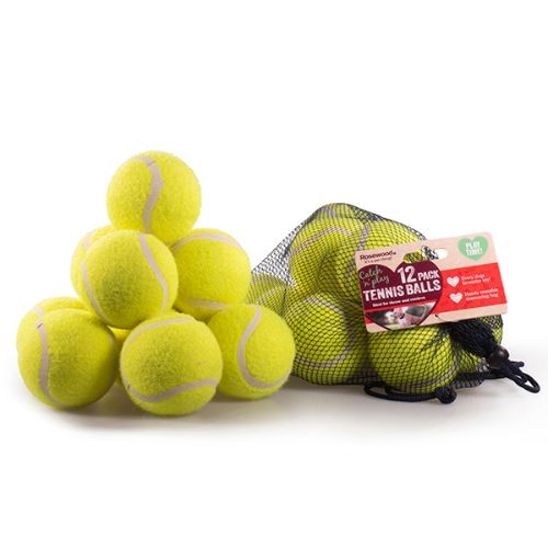 Rosewood Jolly Doggy Standard Tennis Balls 12 Pack Rosewood