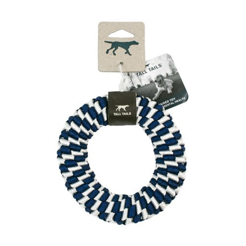 Tall Tails Navy Braided Ring Toy Tall Tails Navy Braided Ring Toy