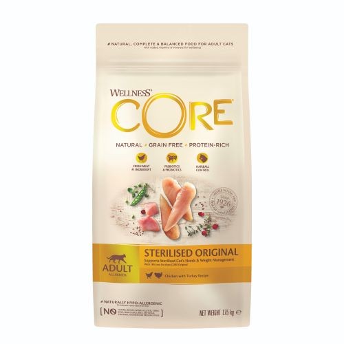 Wellness CORE Sterilised Chicken and Turkey Grain Free Dry Adult Cat Food 1.75kg