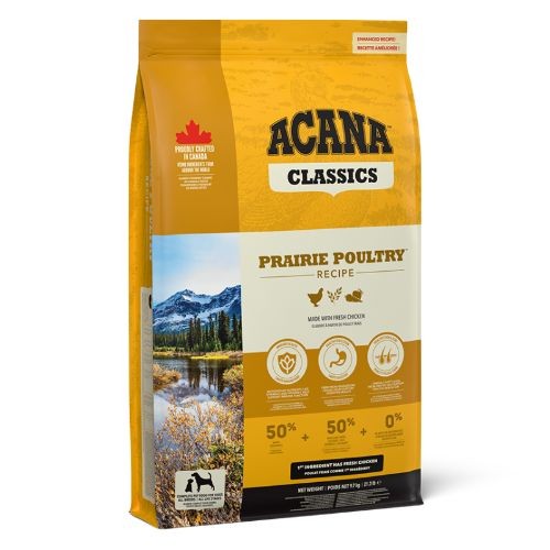 Acana All Breeds & Life Stage Classics Prairie Poultry Dry Dog Food 9.7kg