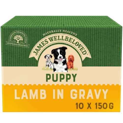 James Wellbeloved Wet Puppy Food Pouches with Lamb and Rice 10 x 150g James Wellbeloved Pets Friends