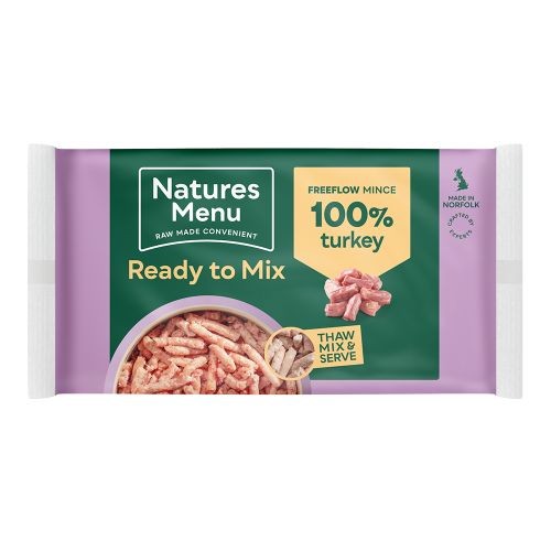 Natures Menu Ready to Mix Free Flow Raw Dog Food with Turkey 2kg Natures Menu Pets Friends