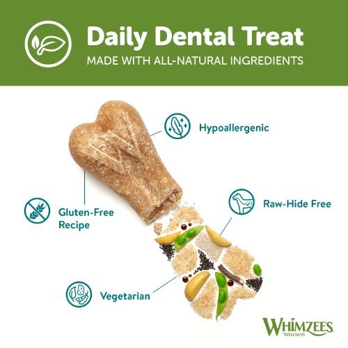 Whimzees Rice Bone Dental Dog Chew Treat Large Whimzees Pets & Friends