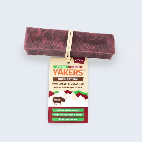 YAKERS Superfood Cranberry Dog Chew Medium
