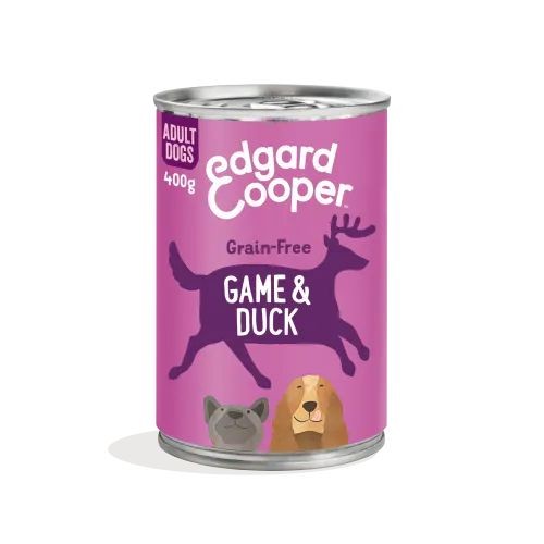 Edgard & Cooper Adult Grain Free Wet Dog Food With Game & Duck 6 x  400G