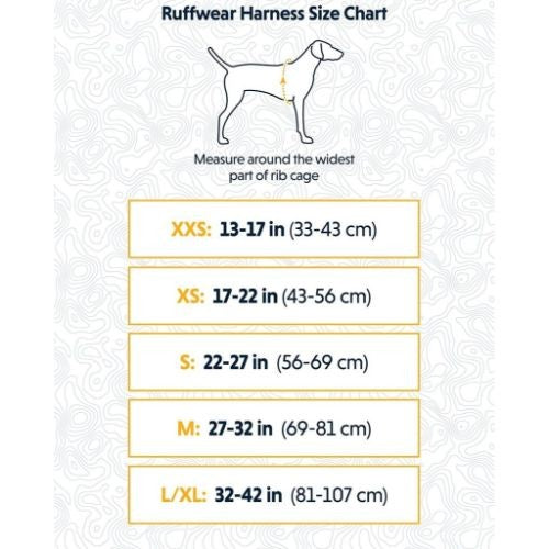 Ruffwear hot sale harness sizes