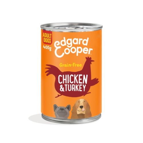 Edgard & Cooper Adult Grain Free Chicken & Turkey Wet Dog Food - 6 x 400g