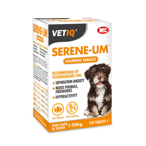 VetIQ Serene-Um Calming Tablets for Dogs and Cats 120 tabs