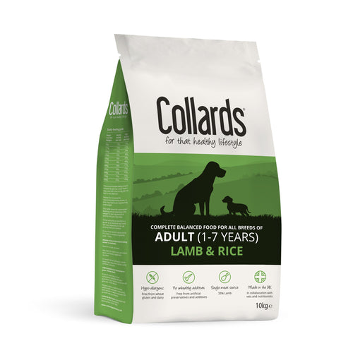 Collards Hypoallergenic Adult Dry Dog Food with Lamb And Rice 10kg