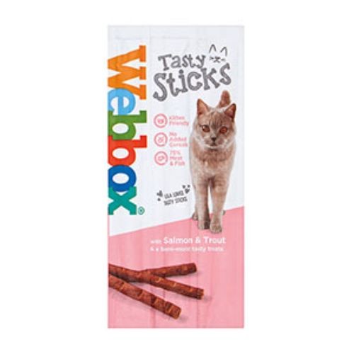 Webbox Cat Treat Sticks Salmon and Trout 6 Stick