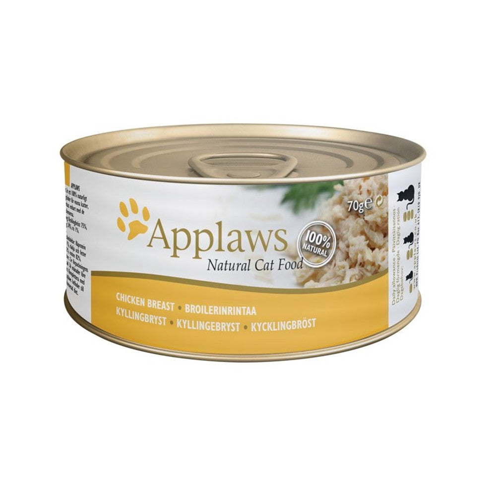 Applaws Natural Cat Tins with Chicken Breast in Broth 24 x 70g