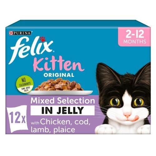 Felix Kitten Food Pouches Mixed Chicken In Jelly 12 x 100g