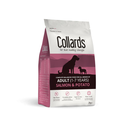 Collards Hypoallergenic Adult Dry Dog Food with Salmon and Potato 2kg
