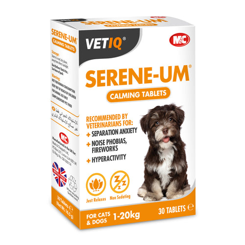 VetIQ Serene-Um Calming Tablets for Dogs and Cats 30 Tab