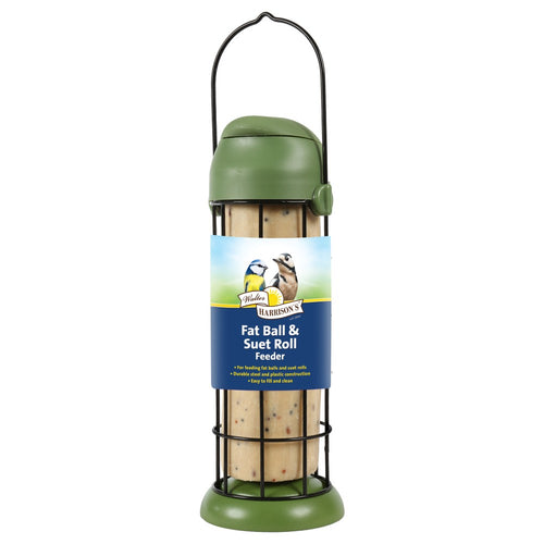 Walter Harrisons Flip Top Fat/Suet Ball and Roll Feeder 22cm