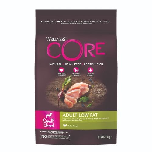 Wellness CORE Small Breed Low Fat Turkey Grain Free Adult Dry Dog Food 5kg