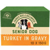 James Wellbeloved Senior Wet Dog Food Pouch with Turkey, Rice and Vegetables in Gravy 10 x 150g