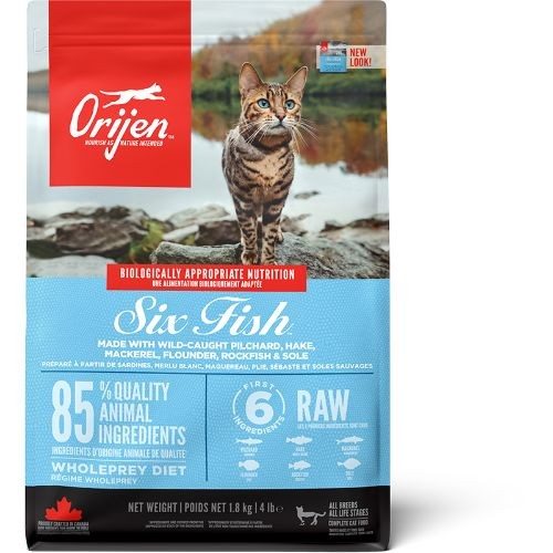 Orijen Six Fish Dry Cat Food Grain Free All Life Stages 1.8kg