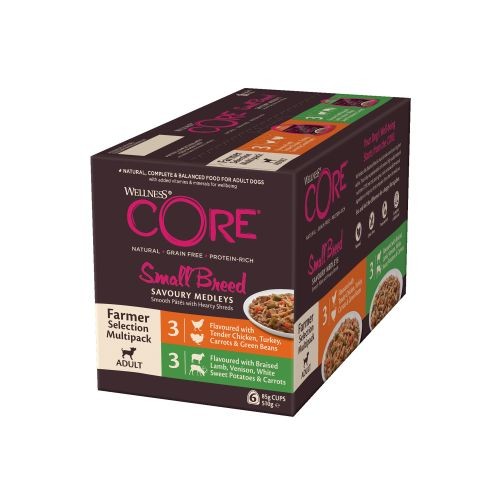 Wellness Core Small Breed Savoury Medleys Farmer Selection Multipack Wet Adult Dog Food 6 x 85g