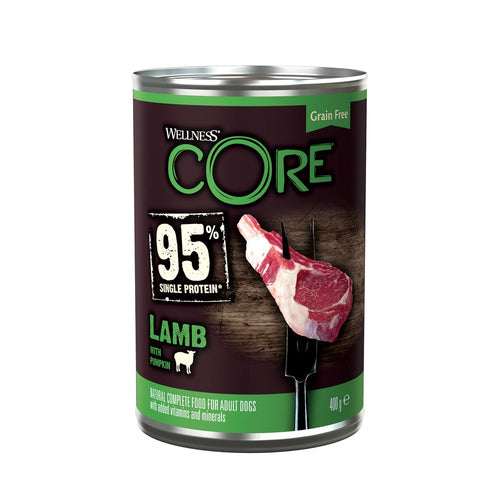 Wellness Core 95 Lamb with Pumpkin Wet Adult Grain Free Dog Food 6 x 400g Wellness Core Pets Friends