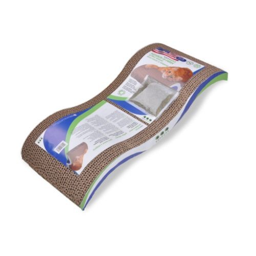 Van Ness Cardboard Cat Scratch and Relax Wavy Pad