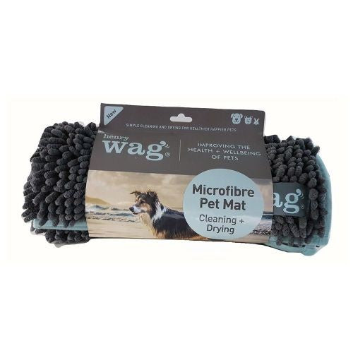 Henry Wag Microfibre Noodle Mat - Grey Medium 71 x 57cm