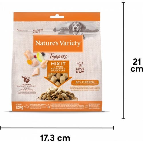 Nature's Variety Complete Freeze Dried Chicken Topper for Dogs 120g