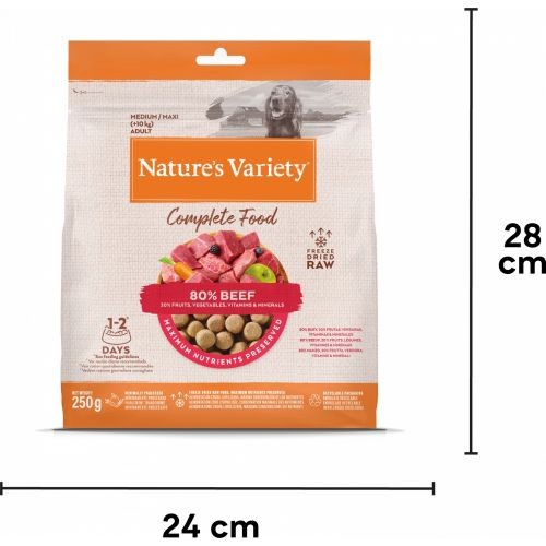 Nature's Variety Complete Freeze Dried Beef Dog Food 250g Natures
